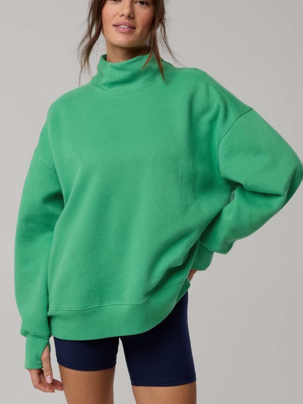 Aerie Cloud Fleece Oversized Mockneck Sweatshirt